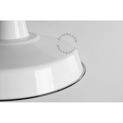 Alexandre enamel pendant lamp with shade black-white Zangra