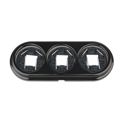 Rustic ceramic frame for surface mounted fixtures - triple black frame Antica Alkri