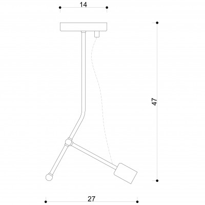 Loft Tubo 3 lampa sufitowa