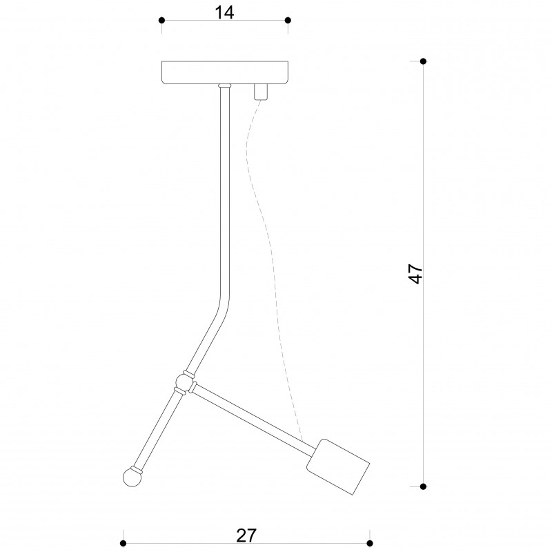 Loft Tubo 3 lampa sufitowa