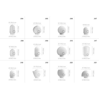 Glass shade glass031 in M size for base 10cm diameter transparent Zangra