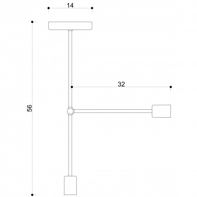 Loft Tubo 4 lampa sufitowa