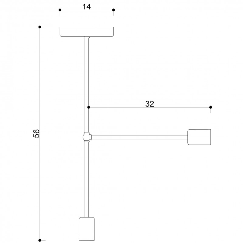 Loft Tubo 4 lampa sufitowa