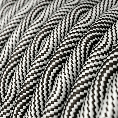 Silver and black cable...
