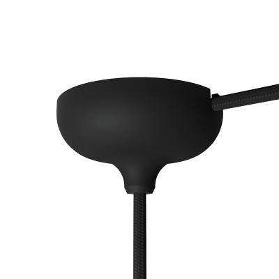 Silicone ceiling cover with the option of cutting out the side entrance black Creative-Cables