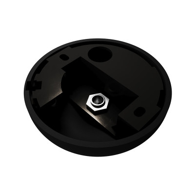 Silicone ceiling cover with the option of cutting out the side entrance black Creative-Cables