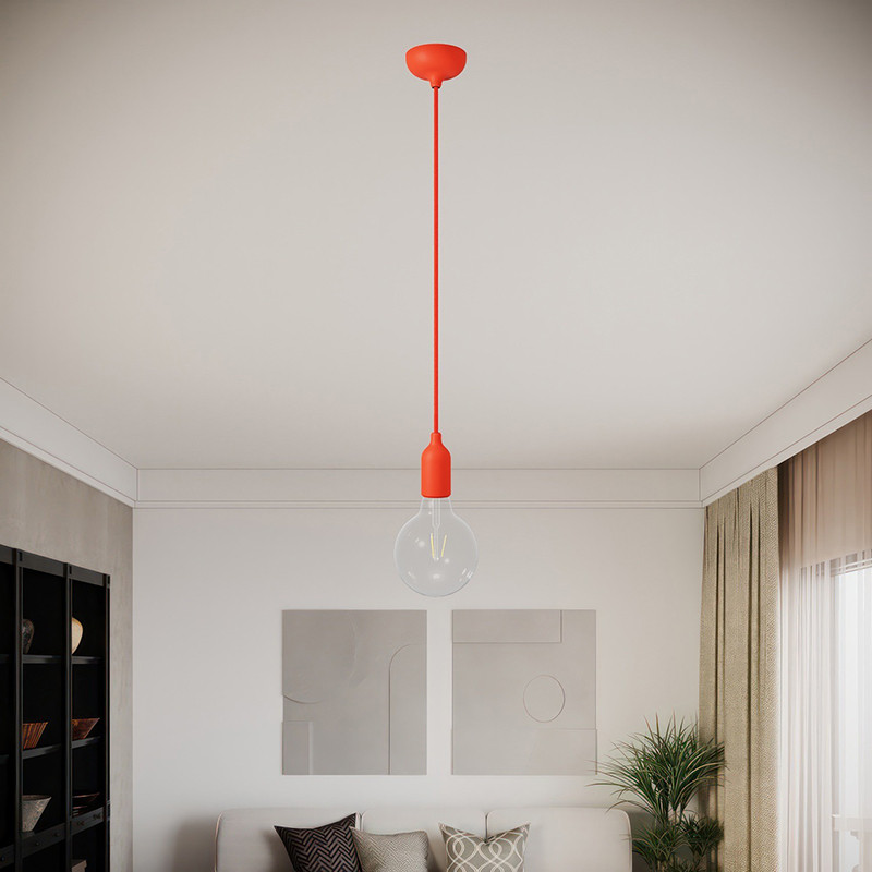 Silicone ceiling cover with the option of cutting out the side entrance orange Creative-Cables