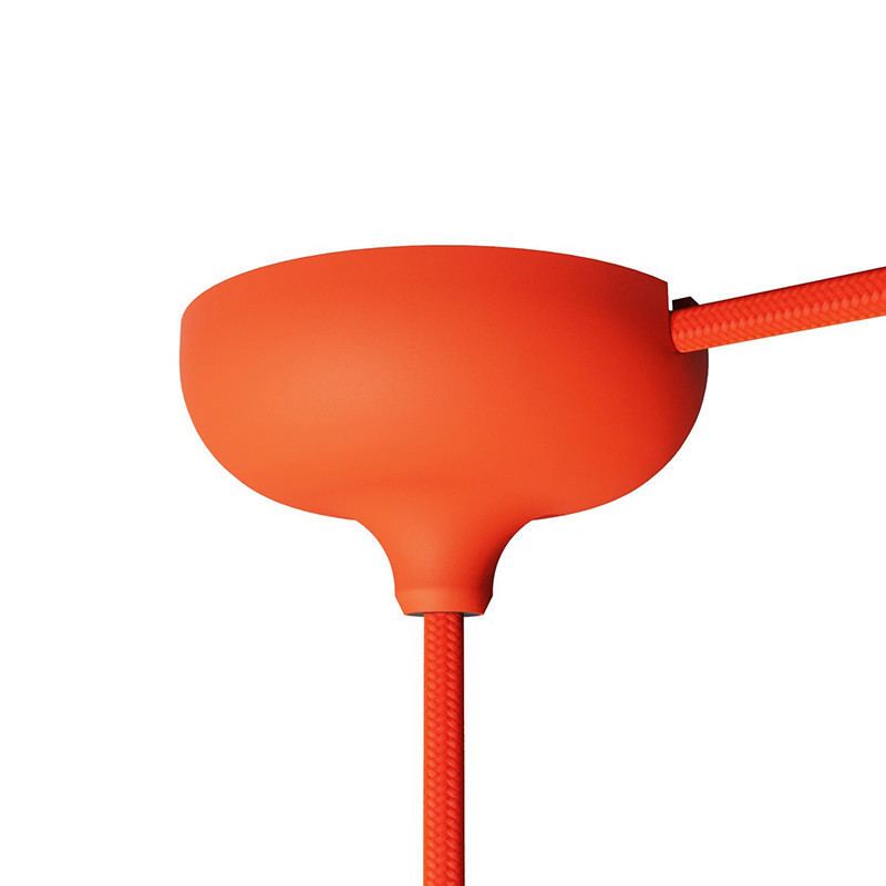 Silikonowa maskownica sufitowa z możliwością wycięcia wejścia bocznego pomarańczowa Creative-Cables