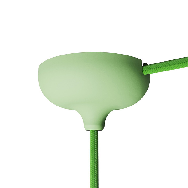 Silikonowa maskownica sufitowa z możliwością wycięcia wejścia bocznego zielony Creative-Cables