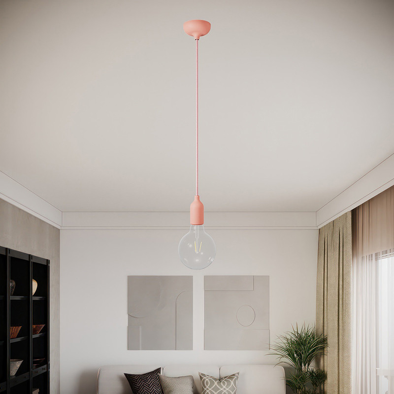 Silicone ceiling cover with the option of cutting out the side entrance pink Creative-Cables