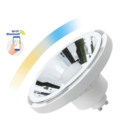 Duży reflektor Tuya Wi-Fi/Bluetooth LED AR111 GU10 10W 3000K-5800K 1050LM ściemnialny biały Spectrum Smart