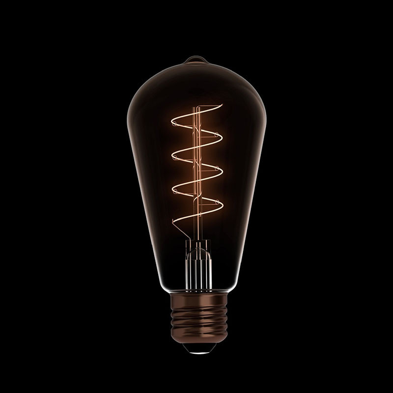 Bursztynowa żarówka LED C-Line Edison ST64 E27 4W 1800K 250lm ściemnialna Bebulbs