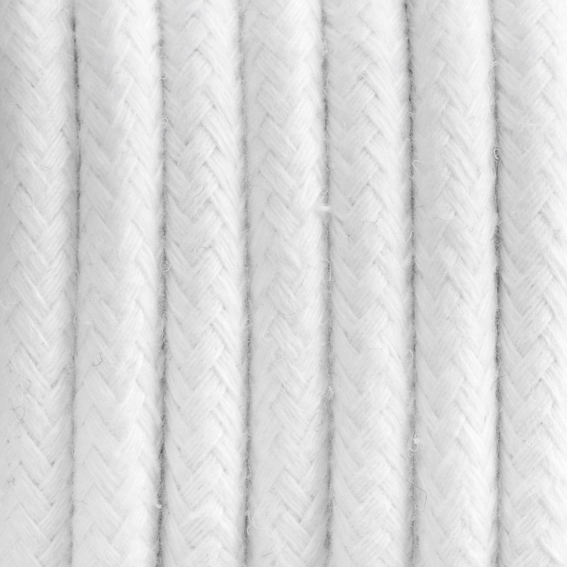 Kabel w oplocie bawełnianym B09 biała perła dwużyłowy 2x0.75