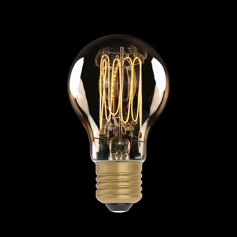 Amber bulb LED C-Line classic shape A60 filament cage E27 7W 2700K 640lm dimmable Bebulbs