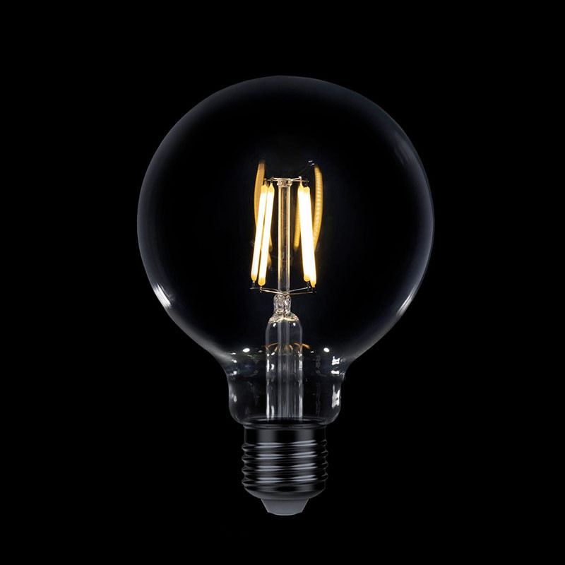 Transparent bulb LED E-Line ball G95 E27 4W 2700K 470lm Bebulbs