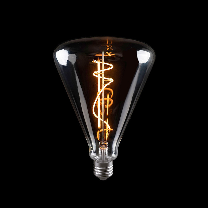 Czarna żarówka LED H-Line Cone 140 E27 10W 1800K 470m ściemnialna Bebulbs