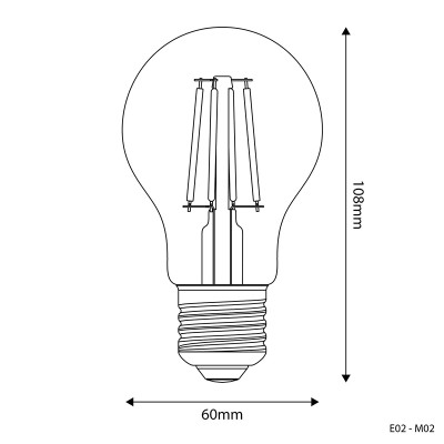Mleczna żarówka LED M-Line klasyczny kształt A60 E27 4W 2700K 470lm Bebulbs