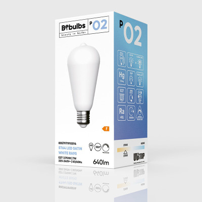 Porcelanowa żarówka LED P-Line Edison ST64 E27 7W 2700K 640lm ściemnialna Bebulbs