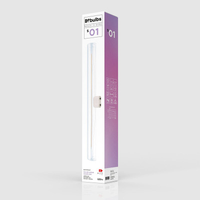 Przezroczysta liniowa żarówka LED 30cm S14d 6W 2700K 520lm ściemnialna Bebulbs