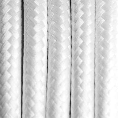 White polyester braided cable 16 White Lilac, 3 × 0.75 mm² – Kolorowe Kable
