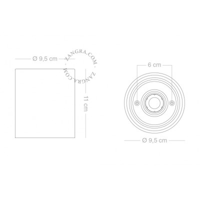 Porcelain spot 013.w.001 white E27 Zangra