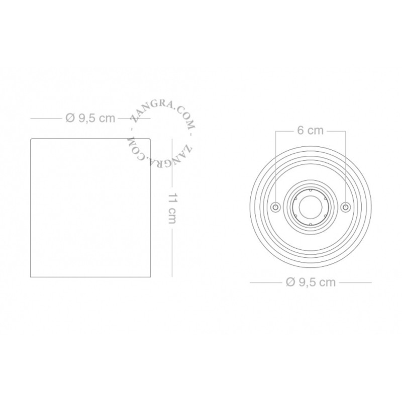 Porcelain spot 013.w.001 white E27 Zangra