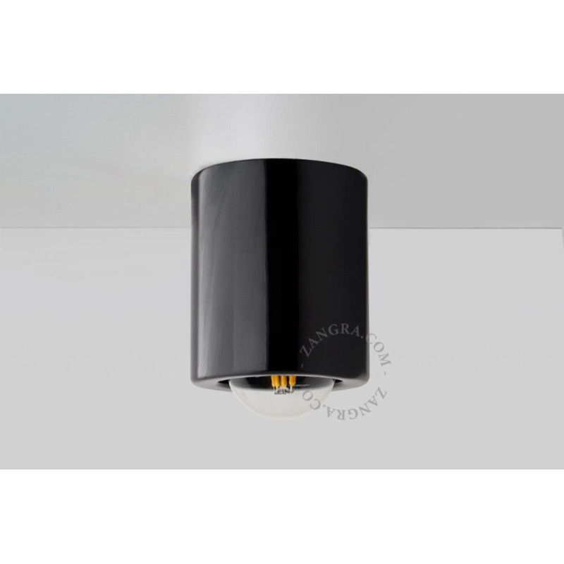 Porcelain spot 013.w.001 black E27 Zangra