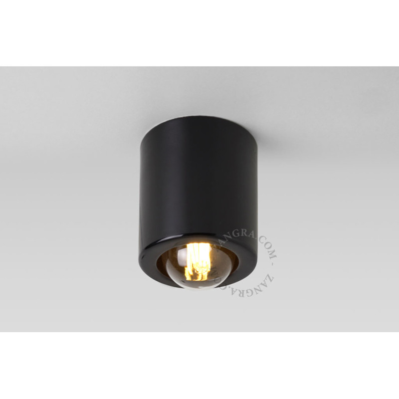Porcelain spot 013.w.001 black E27 Zangra