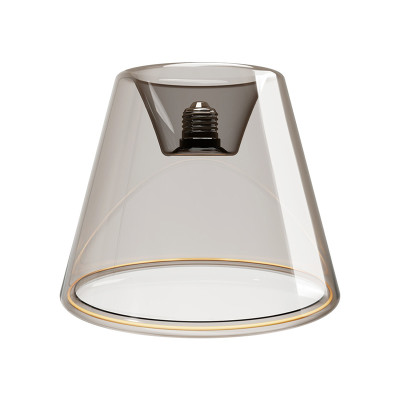 Smoked LED bulb Smoky Ghost Line cone-shaped lampshade E27 6W 1900K 400lm, dimmable Bebulbs