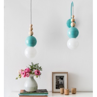 Loft Bala miętowa lampa wisząca