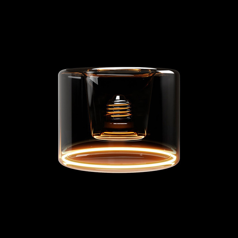Dymiona żarówka LED Smoky Ghost Line donut w kształcie klosza 120x90 E27 6W 1900K 380lm ściemnialna Bebulbs