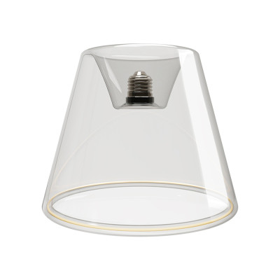 Przezroczysta żarówka LED Ghost Line stożek w kształcie klosza E27 6W 1900K 500lm ściemnialna Bebulbs