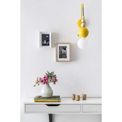 Lampa ścienna Loft Bala żółty kinkiet KOLOROWE KABLE