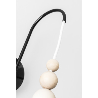 Lampa ścienna Loft Bala czarny kinkiet KOLOROWE KABLE