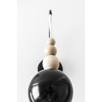Lampa ścienna Loft Bala czarny kinkiet KOLOROWE KABLE