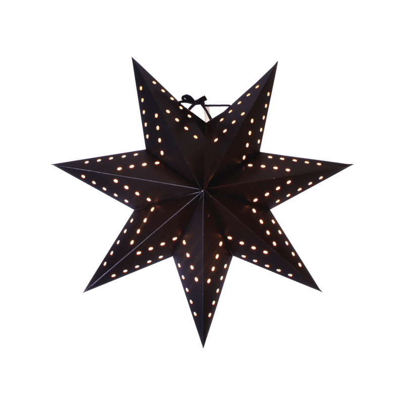Openwork hanging star Bobo 34cm black Star Trading