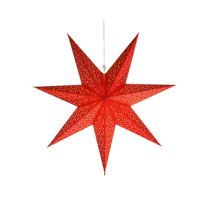 Openwork hanging star Dot 54cm red Star Trading