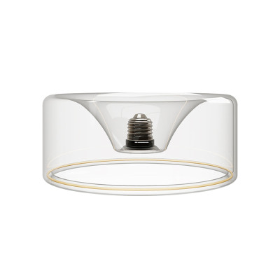 Przezroczysta żarówka LED Ghost Line donut w kształcie klosza 190x83 E27 6W 2200K 500lm ściemnialna Bebulbs