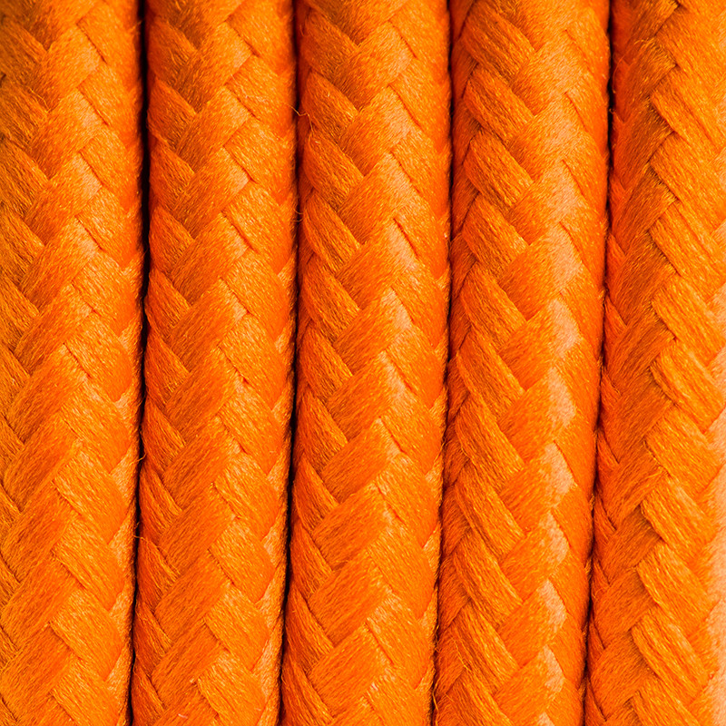 Pomarańczowy kabel w oplocie poliestrowym 03 kalifornijska pomarańcza dwużyłowy 2x0.75 Kolorowe Kable
