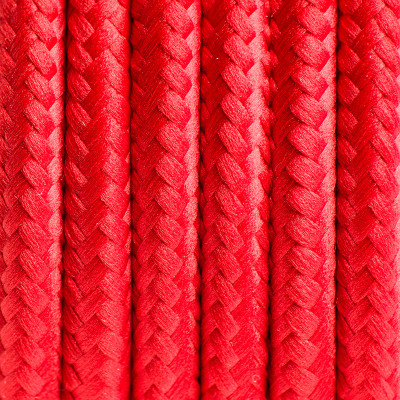 Polyester braided cable – 04 Red chilli