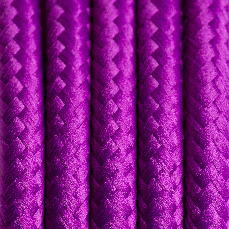 Fioletowy kabel w oplocie poliestrowym 08 skalny fiołek dwużyłowy 2x0.75 Kolorowe Kable