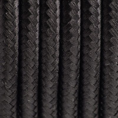 Polyester braided cable – 15 Black tulip