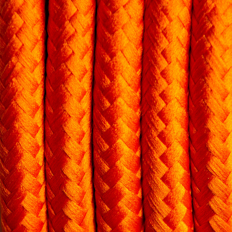 Pomarańczowy kabel w oplocie poliestrowym 26 marchewkowa uczta dwużyłowy 2x0.75 Kolorowe Kable