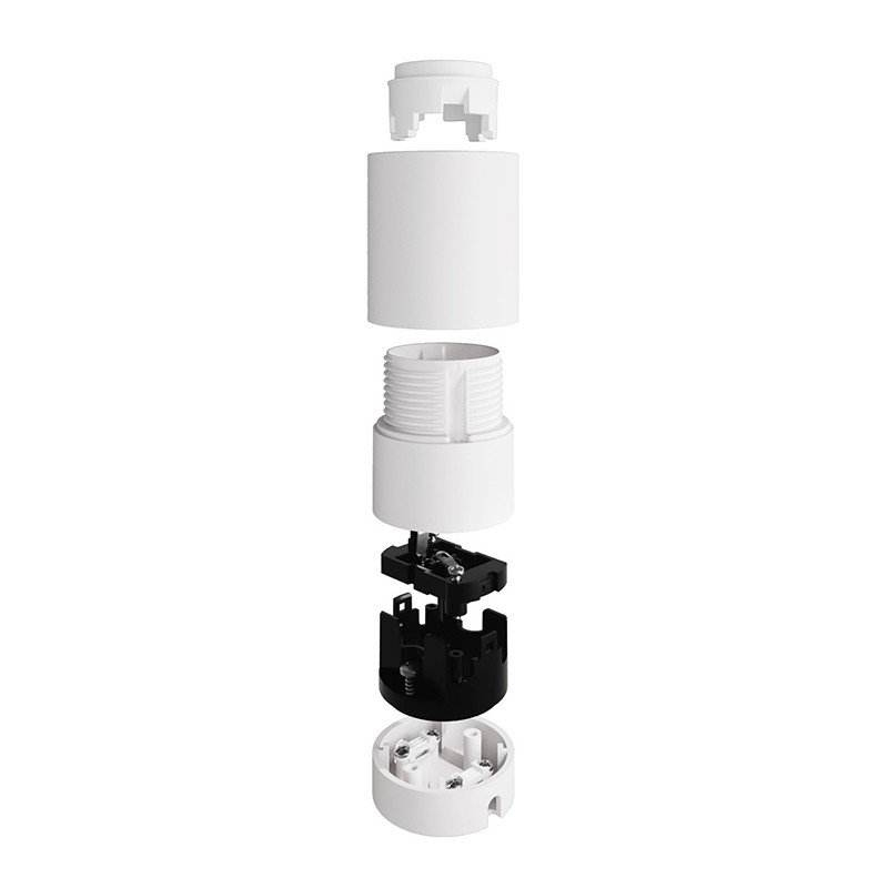 White E27 Spostaluce socket with double cable entry Creative-Cables