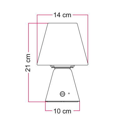 Wireless lamp Cabless11 with a Drop bulb and lampshade finish white Creative-Cables