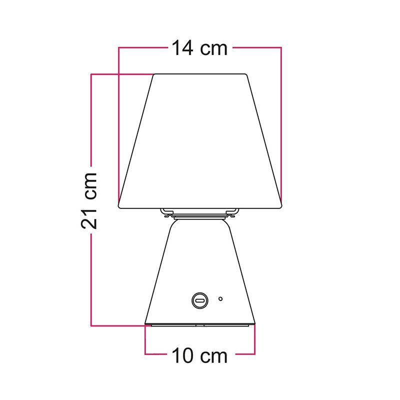 Wireless lamp Cabless11 with a Drop bulb and lampshade finish black Creative-Cables