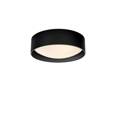 Black Vero S ceiling lamp with a milky glass shade Kaspa