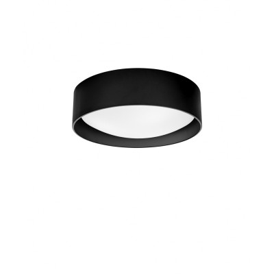Black Vero S ceiling lamp with a milky glass shade Kaspa
