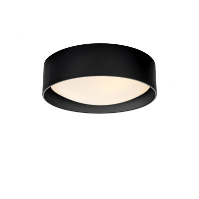 Black Vero L ceiling lamp with a milky glass shade Kaspa