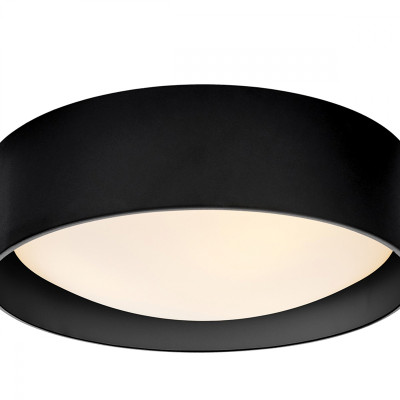 Black Vero L ceiling lamp with a milky glass shade Kaspa